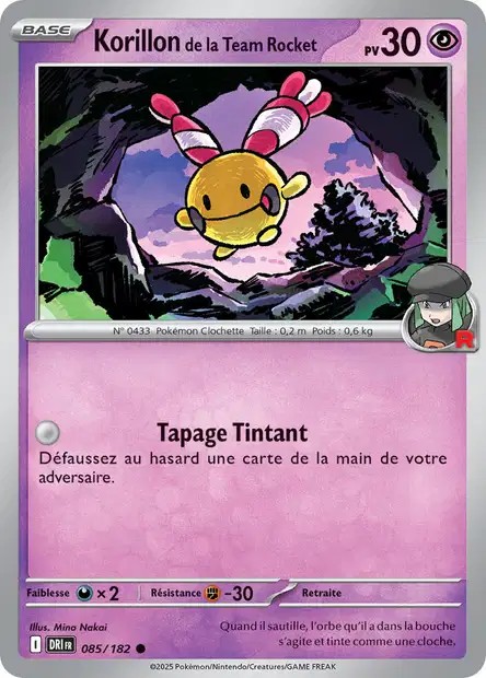 Carte Pokémon Korillon de la Team Rocket 85/182 - EV10 Rivalités Destinées