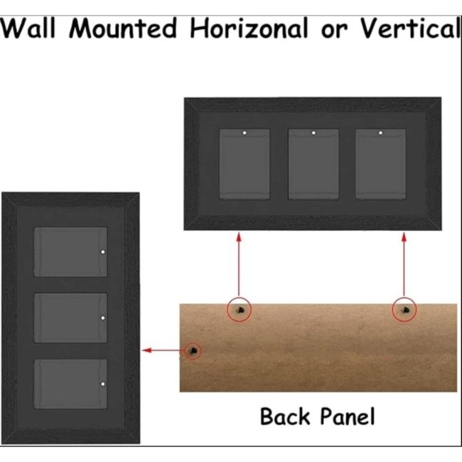 Options d’accrochage horizontal ou vertical du cadre EVORETRO