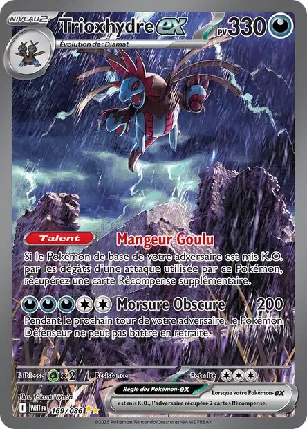 Carte Pokémon Trioxhydre ex 169/86 - EV10.5 Flamme Blanche