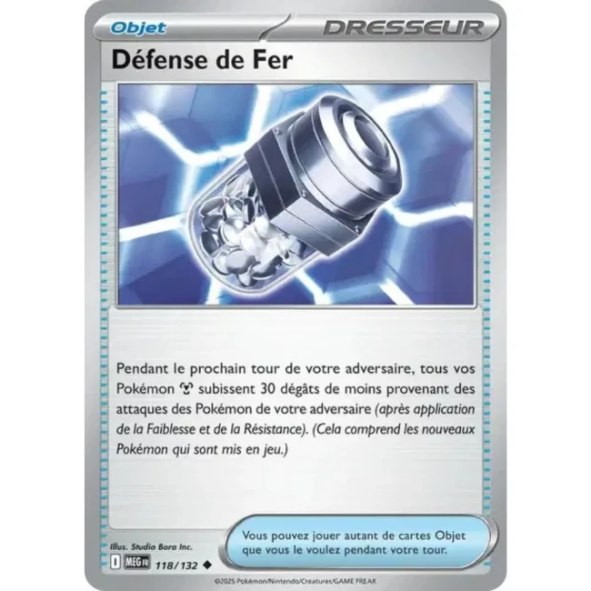 Carte Pokémon Défense de Fer 118/132 - ME1 Méga évolution