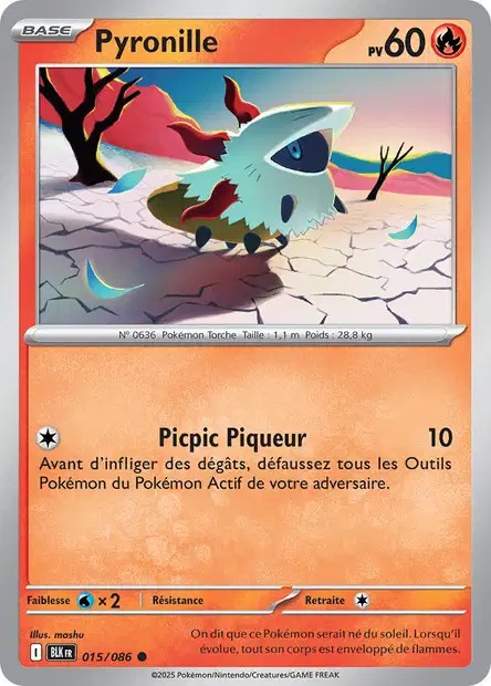 Carte Pokémon Pyronille 15/86 - EV10.5 Foudre Noire