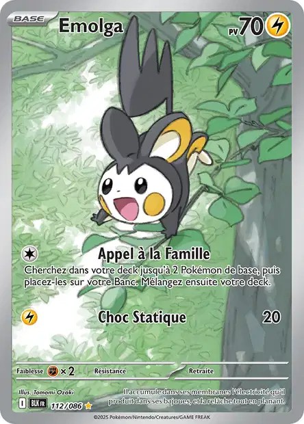 Carte Pokémon Emolga 112/86 - EV10.5 Foudre Noire