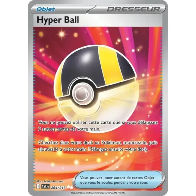 Carte Pokémon Hyper Ball 264/217 - ME02.5  Héros Transcendants