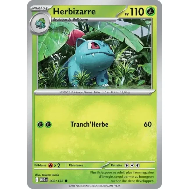 Carte Pokémon Herbizarre 2/132 - ME1 Méga évolution