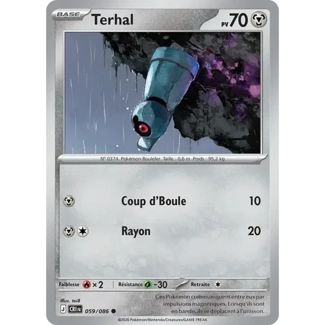 Carte Pokémon Terhal 59/086 - ME04 Chaos Ascendant