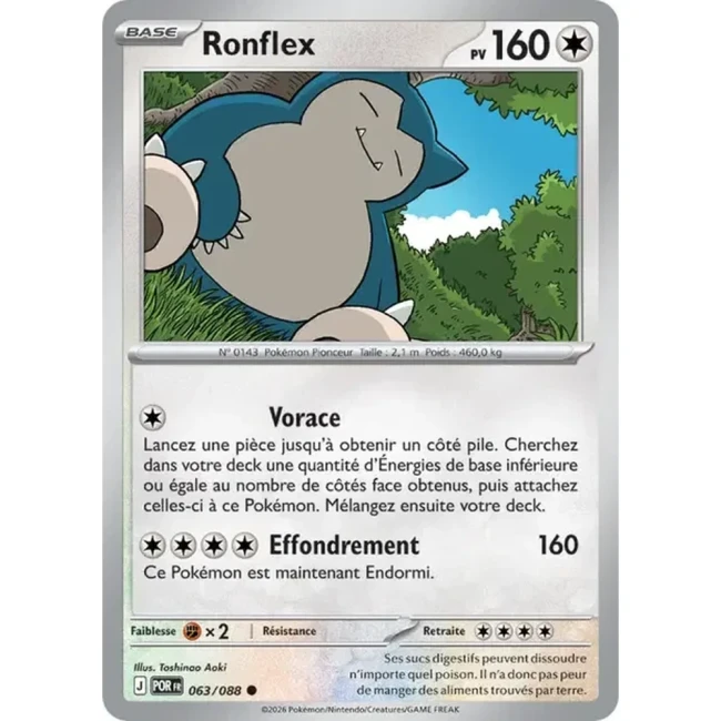 Carte Pokémon Ronflex 063/088 - ME03 Equilibre Parfait