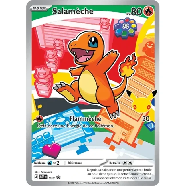 Carte Pokémon  Salamèche 038 - Méga évolution PROMO