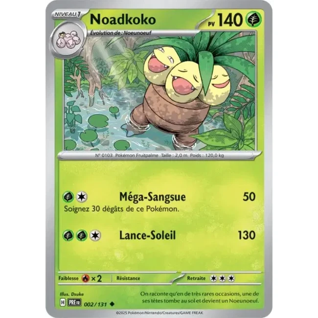 Carte Pokémon Noadkoko 2/131 - EV8.5 Evolutions Prismatiques