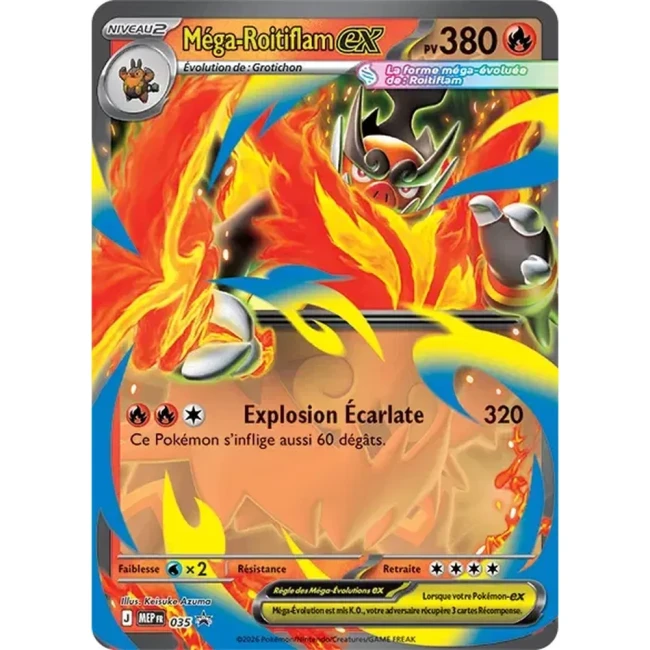 Carte Pokémon  Méga-Roitiflam ex 035 - Méga évolution PROMO