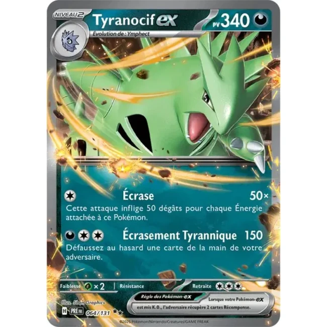 Carte Pokémon Tyranocif ex 64/131 - EV8.5 Evolutions Prismatiques