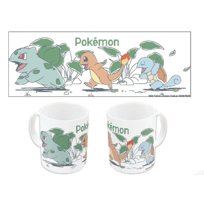 Mug Pokémon Chill 325 ml avec Bulbizarre, Salamèche et Carapuce