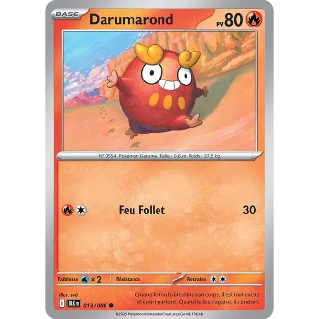 Carte Pokémon Darumarond 13/86 - EV10.5 Foudre Noire