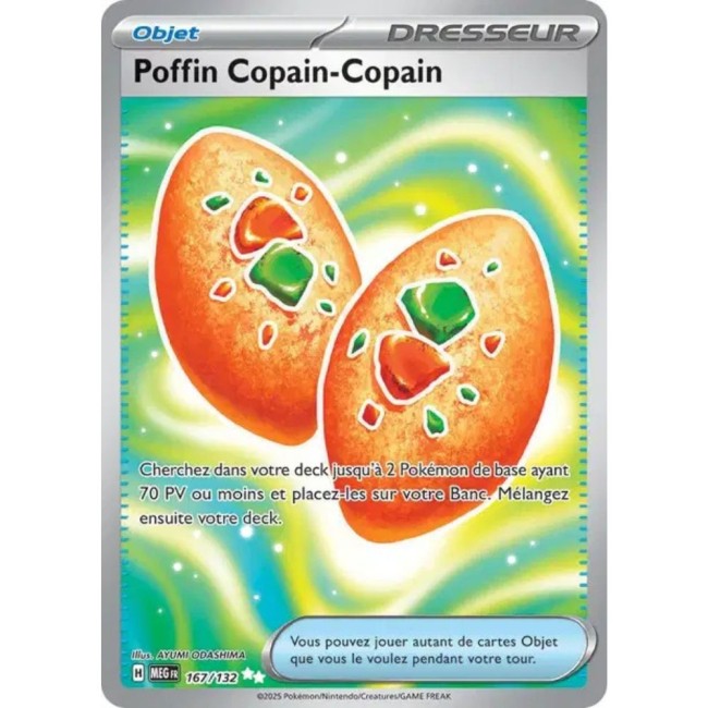 Carte Pokémon Poffin Copain-Copain 167/132 - ME1 Méga évolution