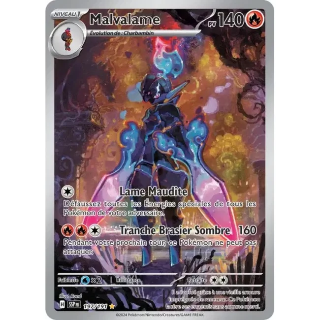 Carte Pokémon Barpau Malvalame 197/191 - EV8 Étincelles Déferlantes