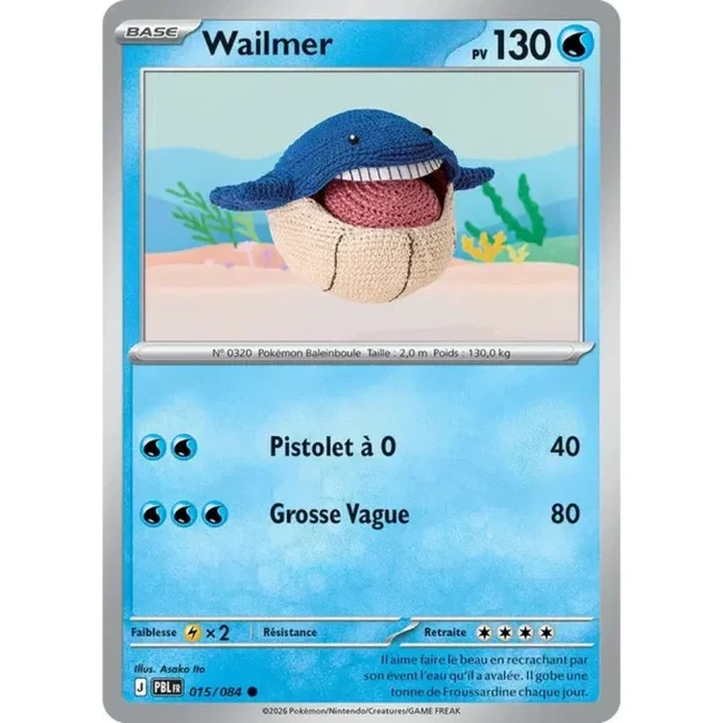 Carte Pokémon Wailmer 15/084 - ME05 Nuit Noire