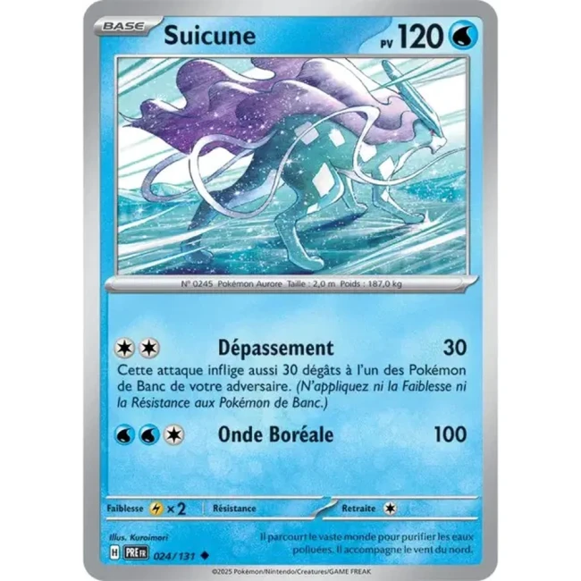 Carte Pokémon Suicune 24/131 - EV8.5 Evolutions Prismatiques