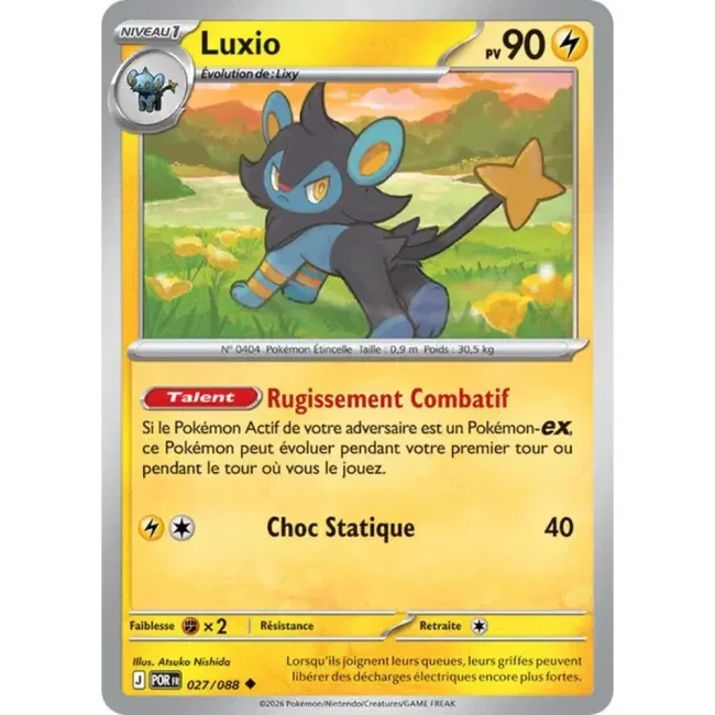 Carte Pokémon Luxio 027/088 - ME03 Equilibre Parfait