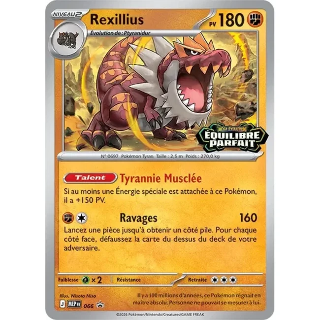 Carte Pokémon  Rexillius 066 - Méga évolution PROMO