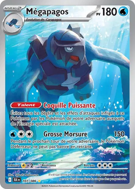Carte Pokémon Mégapagos 107/86 - EV10.5 Foudre Noire