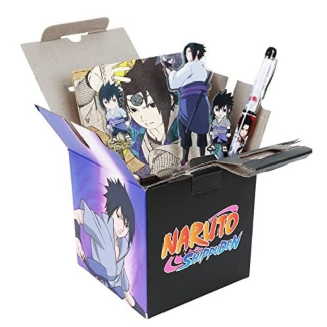 Coffret Sasuke ouvert avec contenu visible