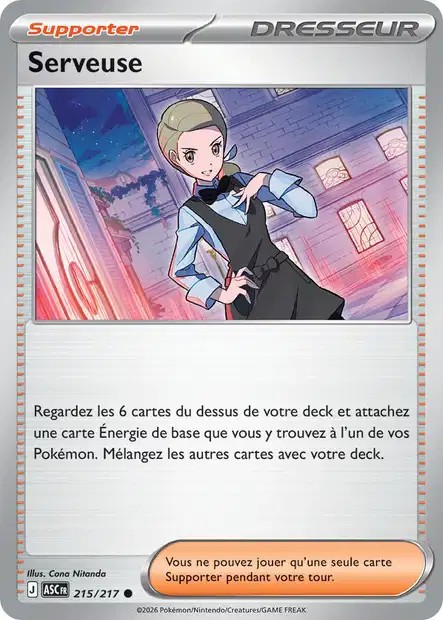Carte Pokémon Serveuse 215/217 - ME02.5 Héros Transcendants