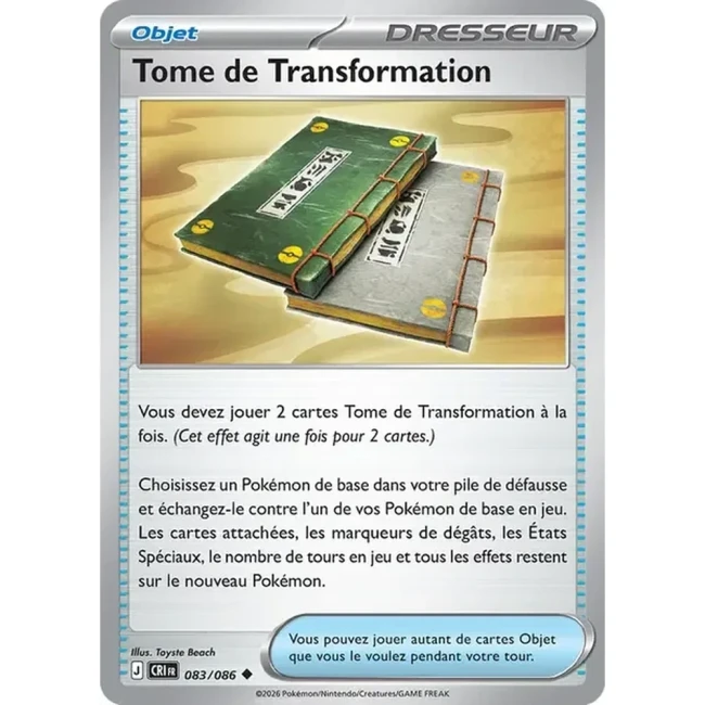 Carte Pokémon Tome de Transformation 83/086 - ME04 Chaos Ascendant