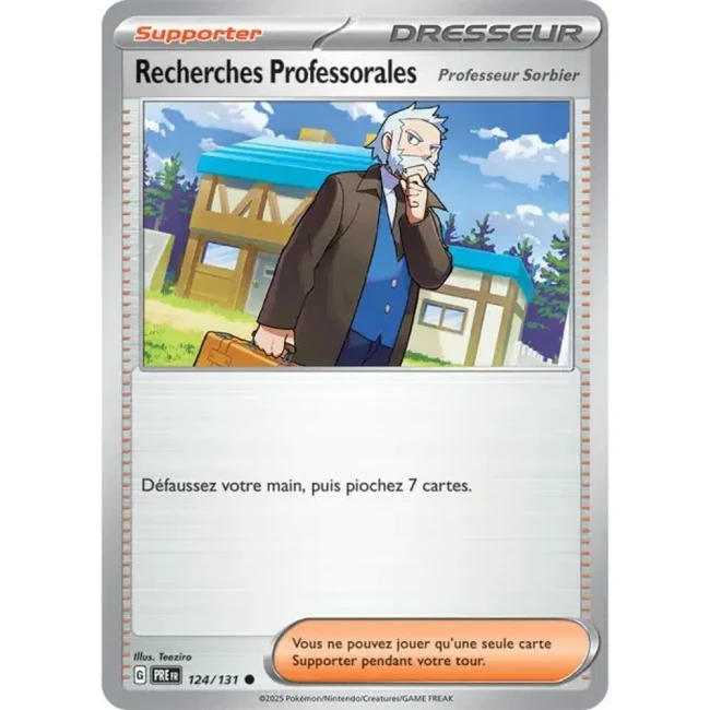 Carte Pokémon Recherches Professorales Professeur Sorbier 124/131 - EV8.5 Evolutions Prismatiques