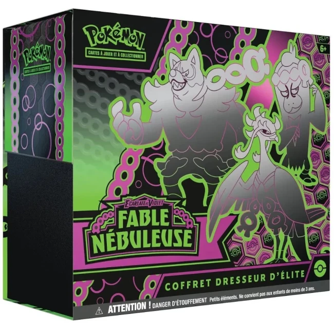 Pokemon EV6.5 - Fable Nébuleuse - ETB Coffret Dresseur d'Élite Pokémon Écarlate et Violet : Fable Nébuleuse, avec des cartes exclusives et des accessoires pour les joueurs et collectionneurs passionnés.