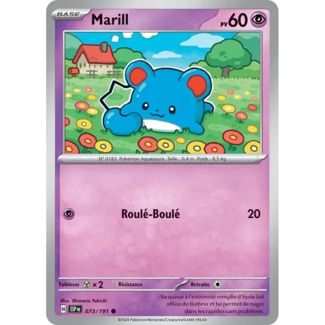 Carte Pokémon Marill 73/191 - EV8 Étincelles Déferlantes