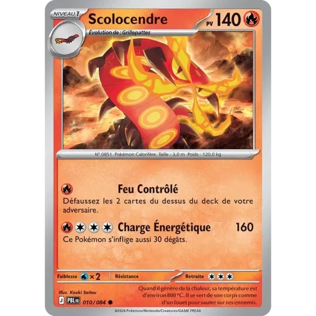 Carte Pokémon Scolocendre 10/084 - ME05 Nuit Noire