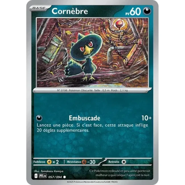Carte Pokémon Cornèbre 57/94 - ME02 Flammes Fantasmagoriques