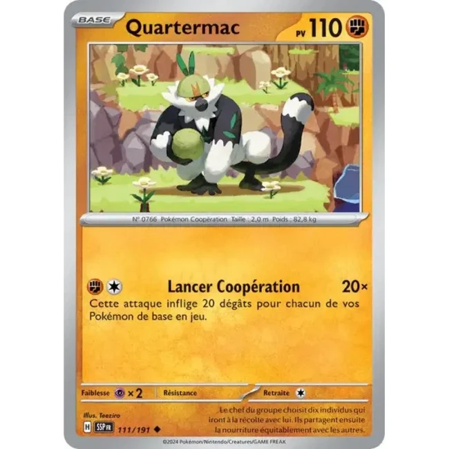 Carte Pokémon Quartermac 111/191 - EV8 Étincelles Déferlantes