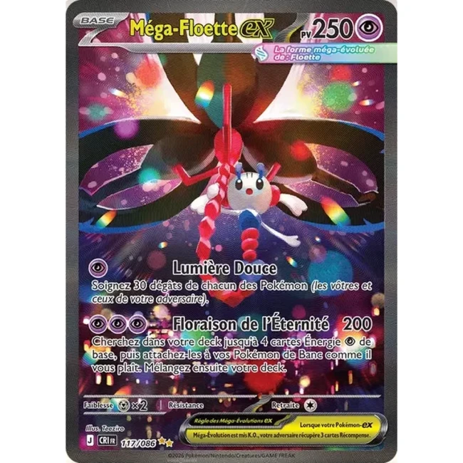 Carte Pokémon Méga-Floette ex 117/086 - ME04 Chaos Ascendant