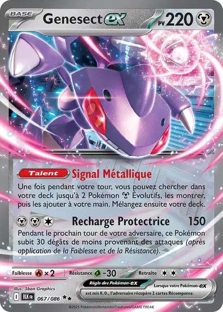 Carte Pokémon Genesect ex 67/86 - EV10.5 Foudre Noire