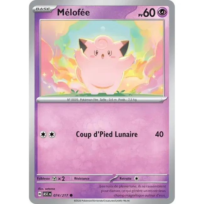 Carte Pokémon Mélofée 74/217 - ME02.5 Héros Transcendants
