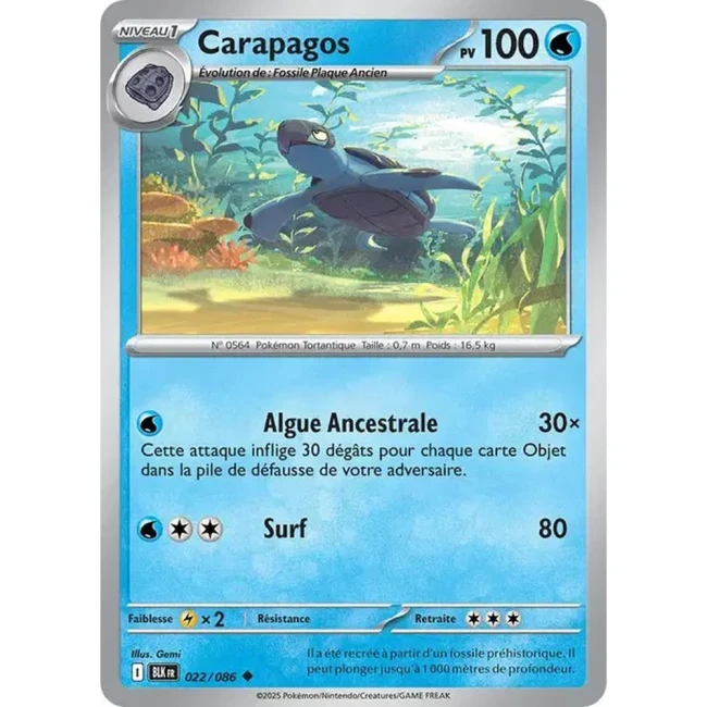 Carte Pokémon Carapagos 22/86 - EV10.5 Foudre Noire