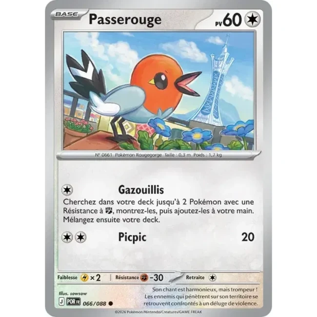 Carte Pokémon Passerouge 066/088 - ME03 Equilibre Parfait