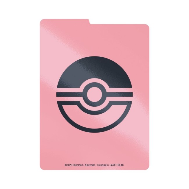 Dos protège-cartes Pokémon Chaos Ascendant ETB design Pokéball rose