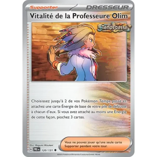 Carte Pokémon Vitalité de la Professeure Olim 120/131 - EV8.5 Evolutions Prismatiques