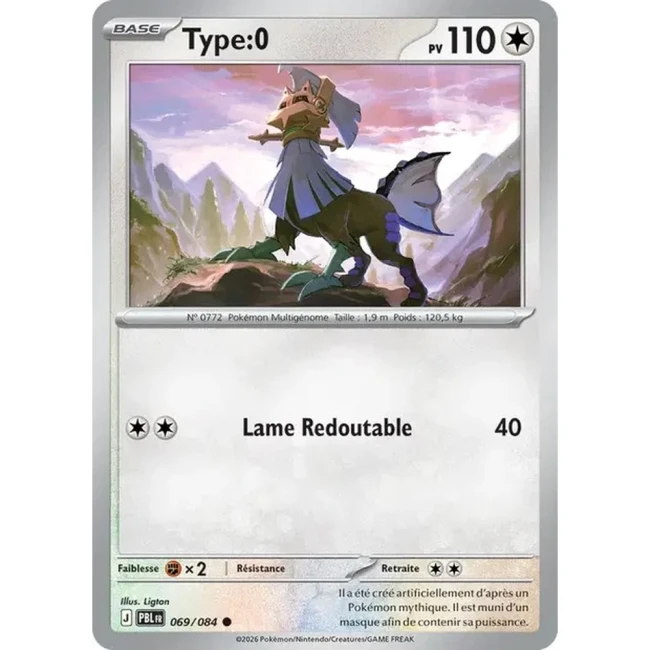 Carte Pokémon Type:0 69/084 - ME05 Nuit Noire