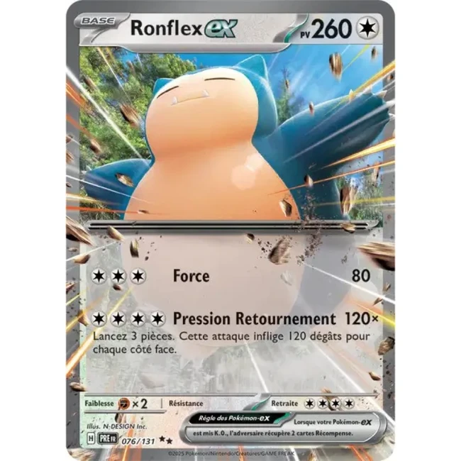Carte Pokémon Ronflex ex 76/131 - EV8.5 Evolutions Prismatiques