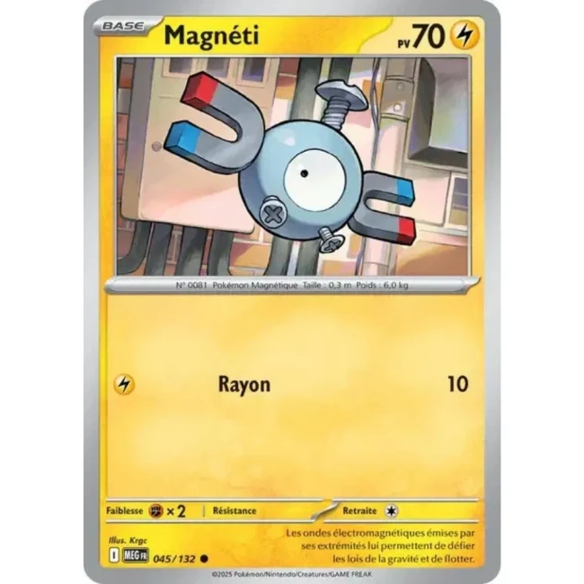 Carte Pokémon Magnéti 45/132 - ME1 Méga évolution