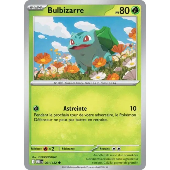 Carte Pokémon Bulbizarre 1/132 - ME1 Méga évolution