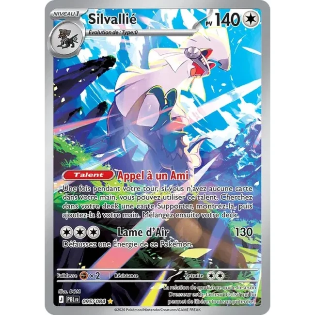 Carte Pokémon Silvallié 95/084 - ME05 Nuit Noire