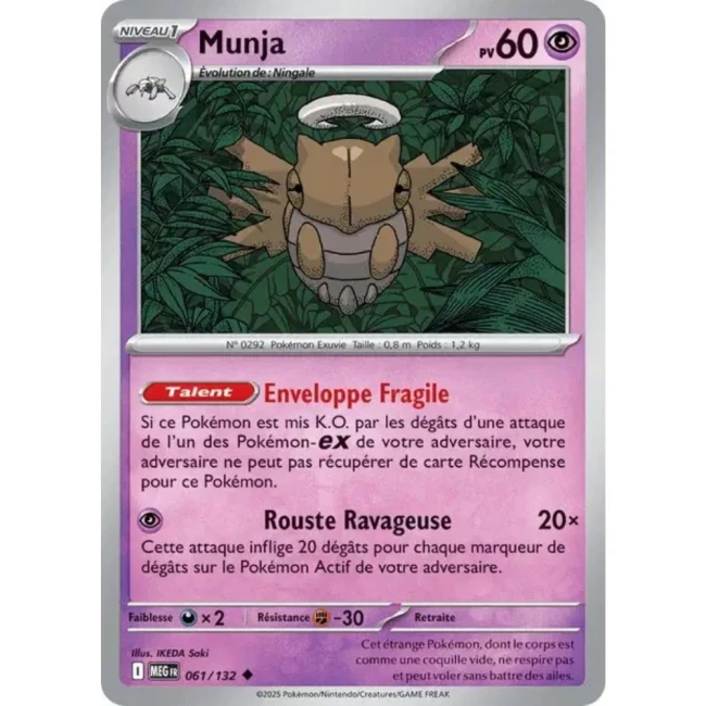 Carte Pokémon Munja 61/132 - ME1 Méga évolution