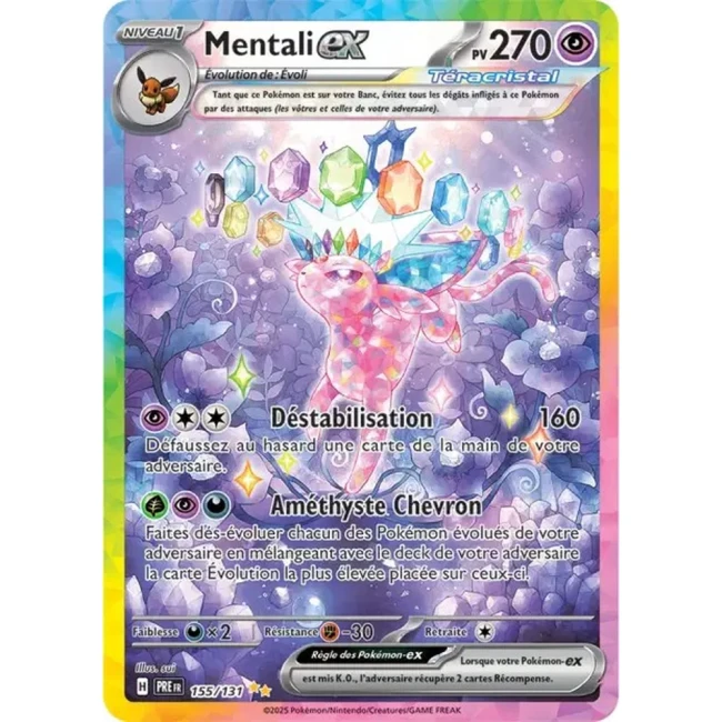 Carte Pokémon Mentali ex 155/131 - EV8.5 Evolutions Prismatiques