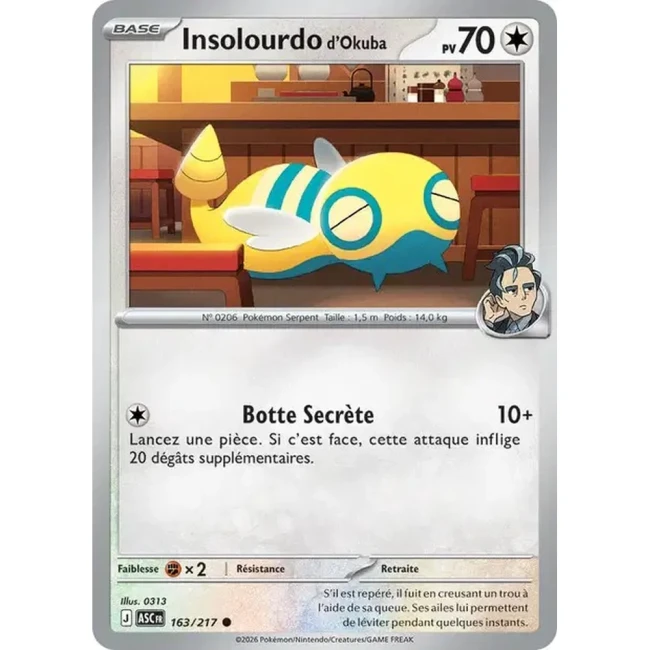 Carte Pokémon Insolourdo d'Okuba 163/217 - ME02.5 Héros Transcendants