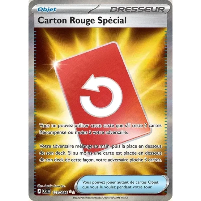 Carte Pokémon Carton Rouge Spécial 113/086 - ME04 Chaos Ascendant