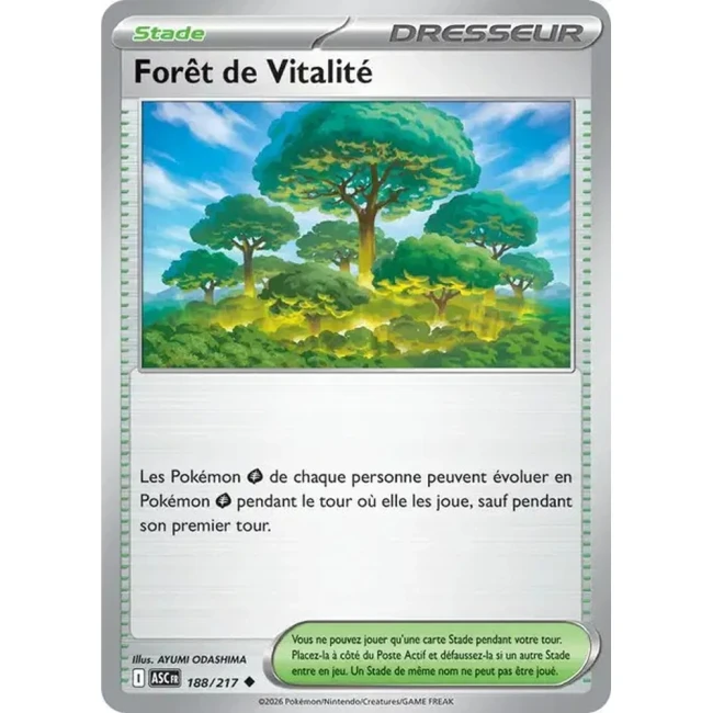 Carte Pokémon Forêt de Vitalité 188/217 - ME02.5 Héros Transcendants