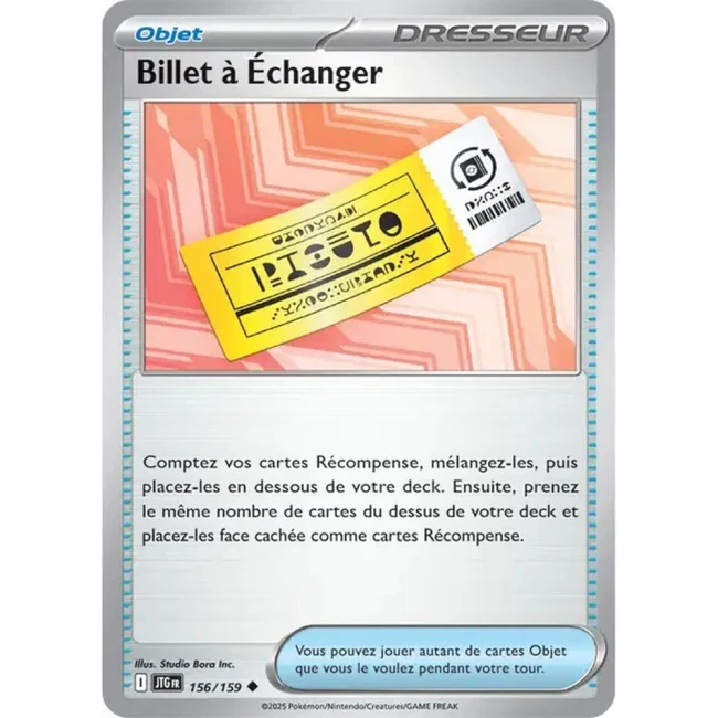 Carte Pokémon Billet à Échanger 156/159 - EV9 Aventures Ensemble